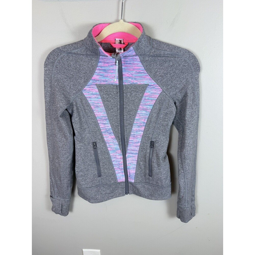 Ivivva by Lululemon Full Zip Gray Athletic Top Jacket Sweatshirt Size 10 Cheer